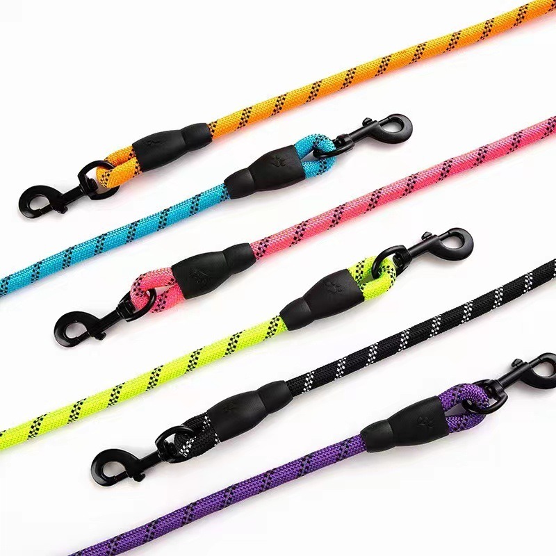 Cuerda de nylon con mango de espuma, collar de perro y cadena — imagen 11