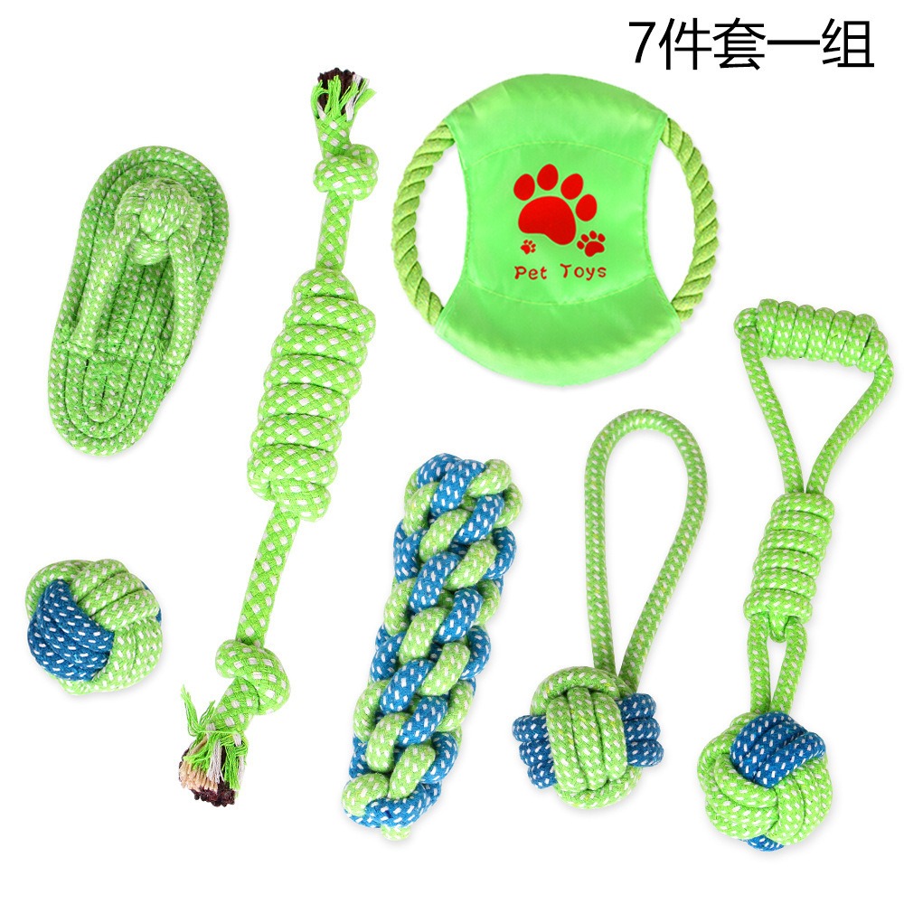 Juguetes para Mascotas - Conjunto de Cuerda de Algodón para Mordisqueo y Limpieza Dental Canina — imagen 10