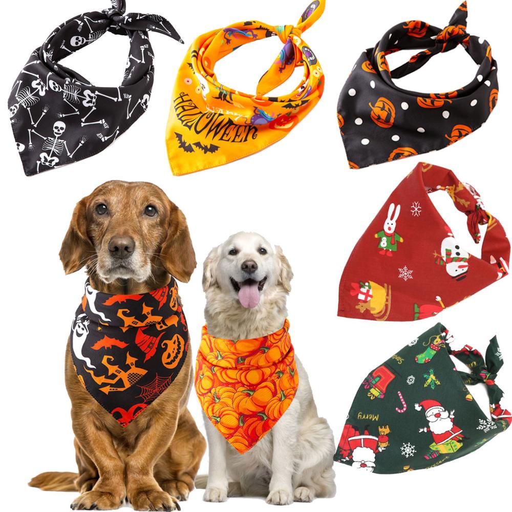Bandas de Perro para Navidad y Halloween con Diseños de Calabaza y Accesorios de Costura para Mascotas Caninas Pequeñas y Grandes — imagen 1