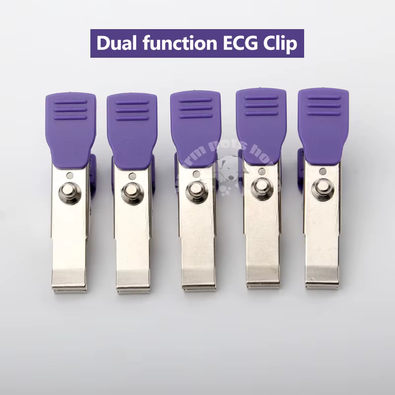 5pcs Pinza de Cocodrilo Veterinaria Reutilizable para ECG/EKG, Adaptador de Pinza Multifuncional para Animales, Mascotas, Perros, Gatos, Equipo Veterinario — imagen 4