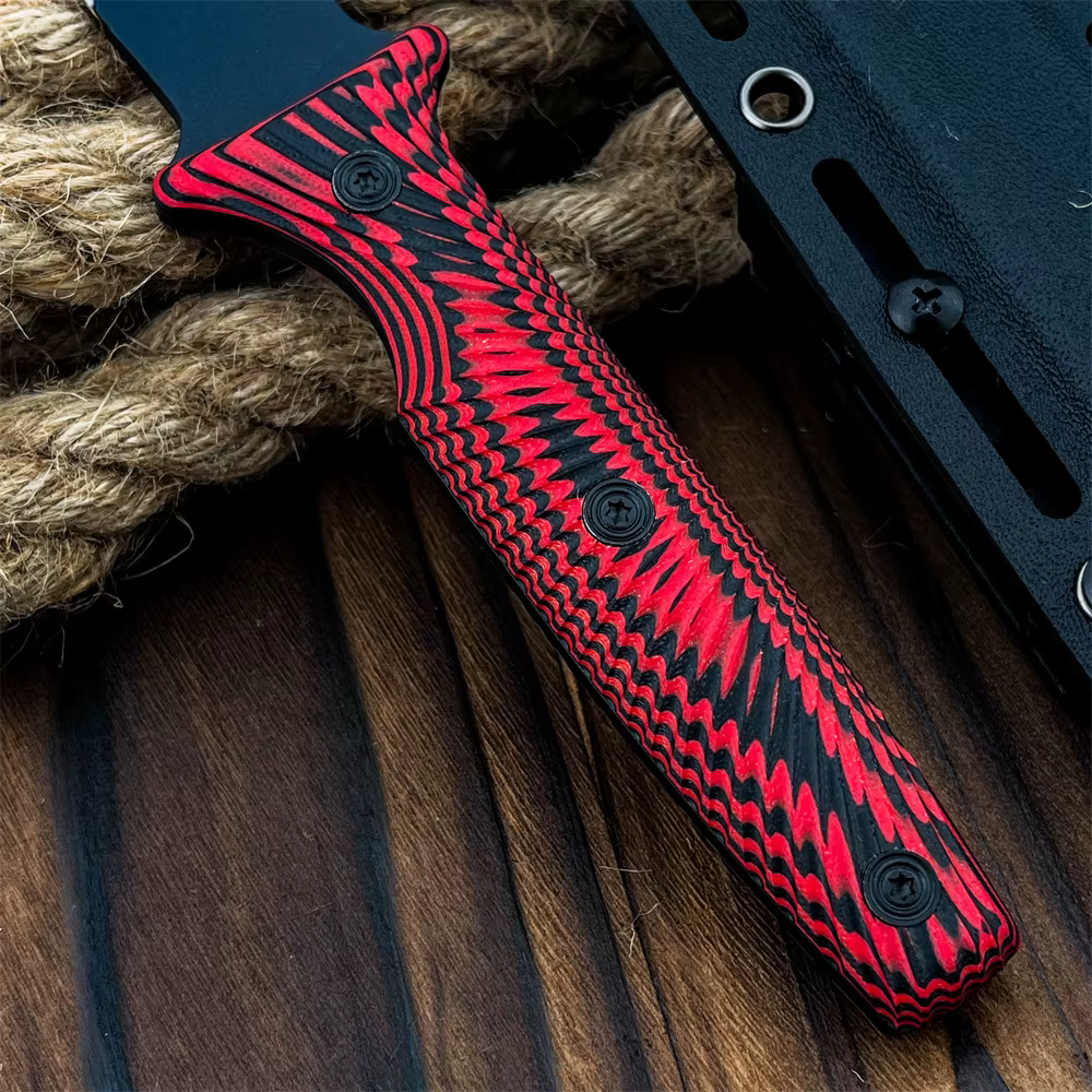 Outdoor Multitools Fixed Blade Knife Stainless Steel D2 Blade G10 Handle EDC Camping Fishing Hunting Cutting Tools with Sheath — image 4