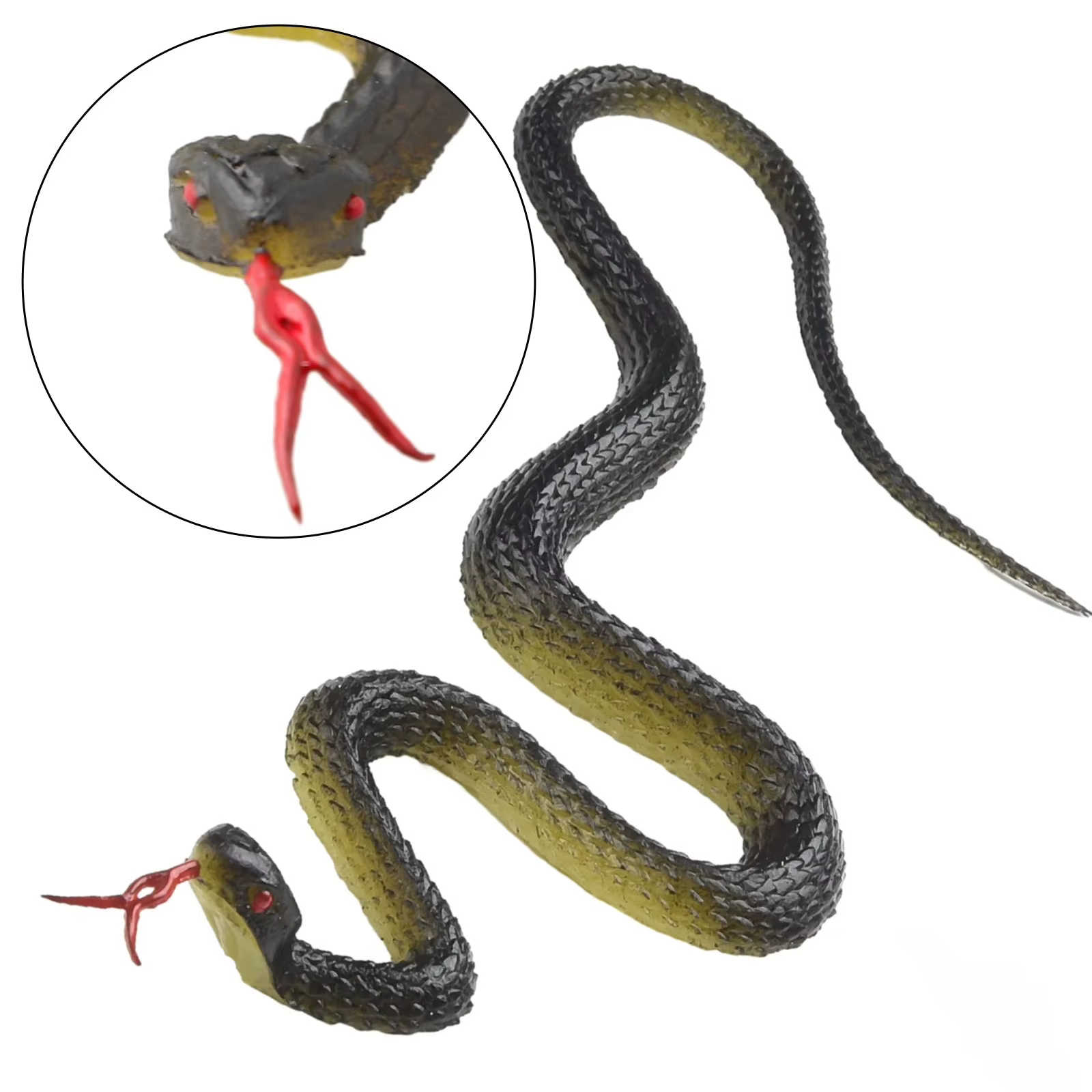 Fake Realistic Rubber Toy Snake Simulation Anaconda Scary Halloween To Scare Birds Props Prank Trick Toy Accessories — image 4