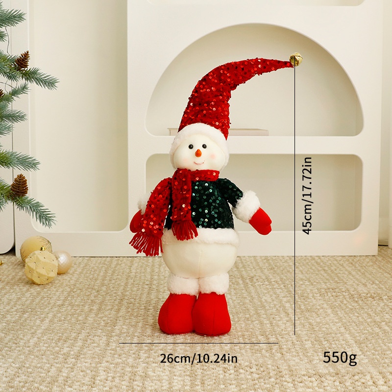 Standalone Christmas Standing Stretch Dolls, Hotel Window Display Snowman Reindeer Plush Toys Decorations — image 10