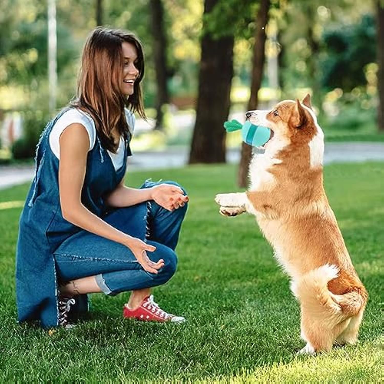 Juguetes Interactivos para Dispensar Comida de Perros Diferentes Funciones Juguetes de Rompecabezas para Perros Bolas para Perros para Canes Medianos Grandes Juguetes de Goma Duraderos — imagen 6