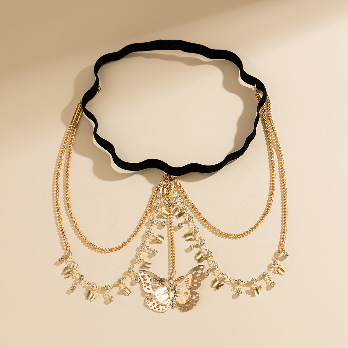 Cadena de Piernas Sexy con Mariposa y Tassel Verde — imagen 4