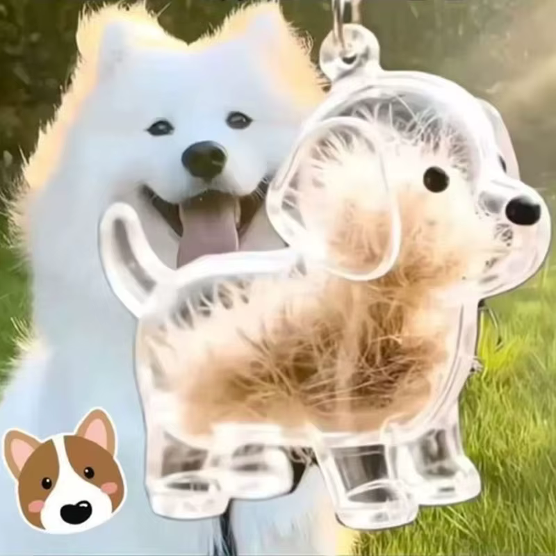 Caja de Almacenamiento para Pelo de Mascotas - Pendiente y Cadena de Clave para Automóvil Regalo de Amor Animal — imagen 2