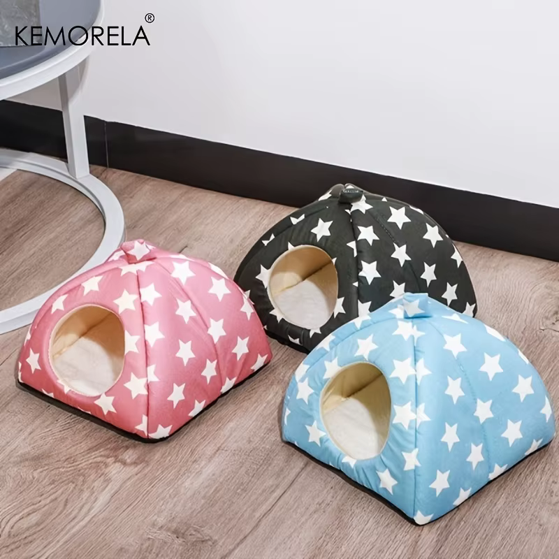 Rabbit Hideout Bunny Bed Washable Rabbit House and Hideout Fleece Guinea Pig Hiding Hut for Indoor Bunnies Small Animal Hideaway — image 3