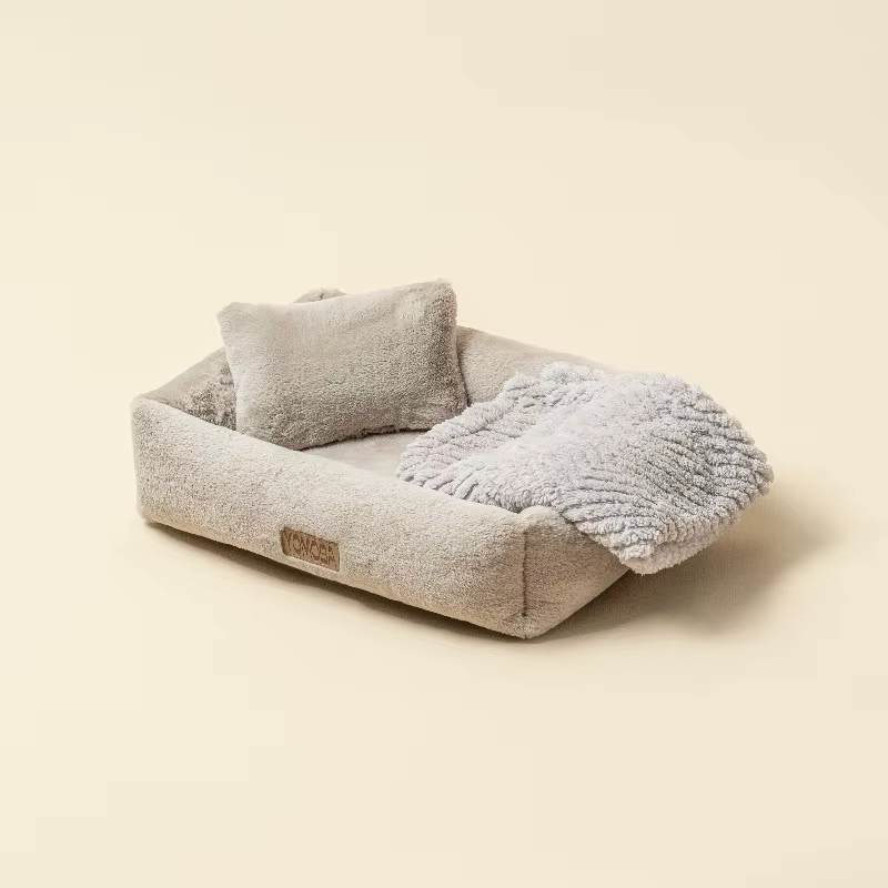 Pet bed Washable Detachable Comfortable Luxury High Elasticity Rectangle Dog Bed Anti-Slip Polyester S/M/L Winter War — image 4