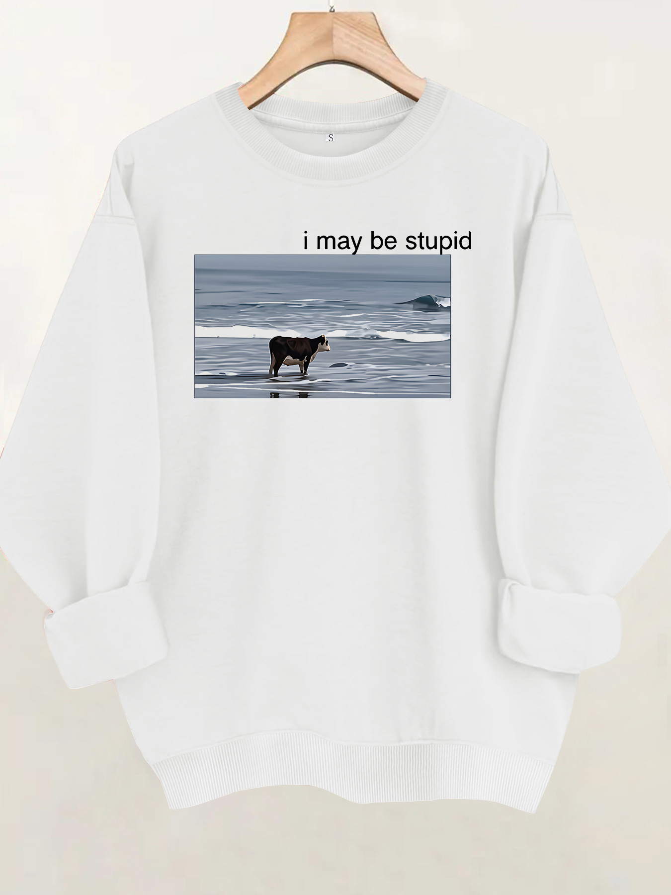 Ocean Cow Printed Base Long Sleeve Velvet Hoodie — image 7