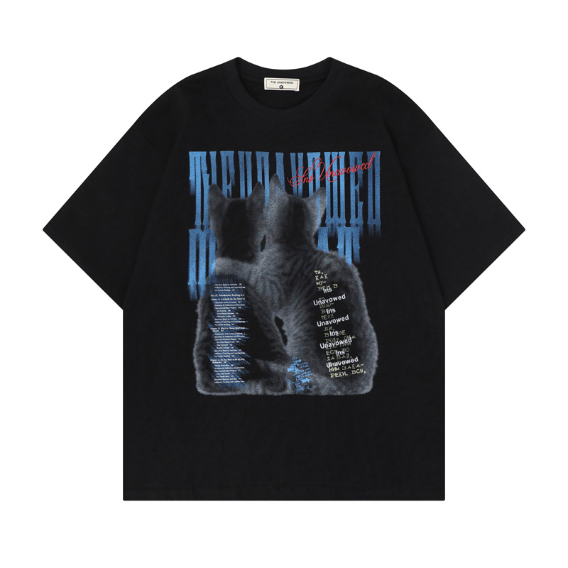 Cat printed short sleeved T-shirt — imagen 6