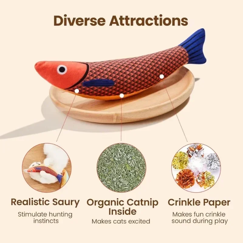 Cat toys catnip fish teeth grinding bite resistant — image 3