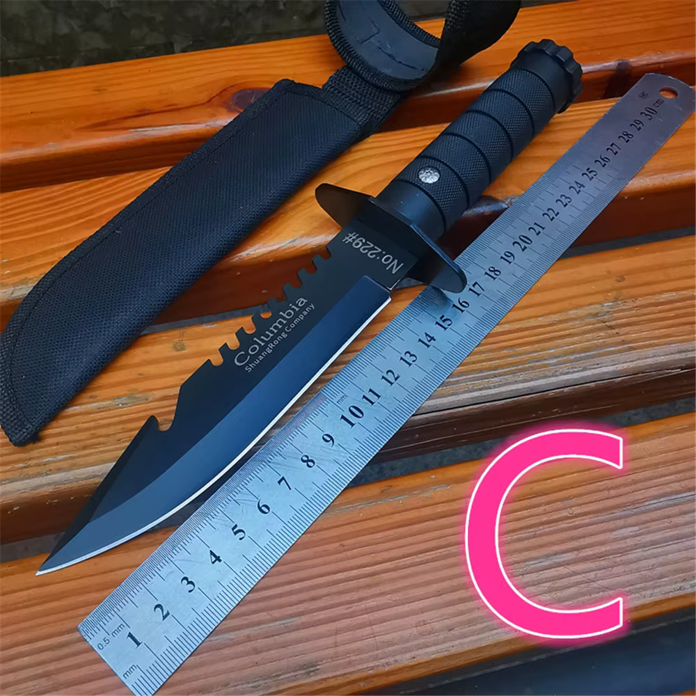 Fixed Blade Bowie Knife | Hunting Knife, ABS Handle | Sheath | Designed for Hunting, Survival, Skinning, Camping — image 4