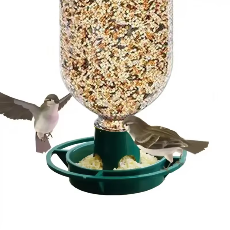 Comedero de pájaros salvajes colgante DIY Adaptado de botella de agua para semillas de pájaro, dispensador de comida para pájaros al aire libre en el jardín, para gorriones y aves salvajes — imagen 2
