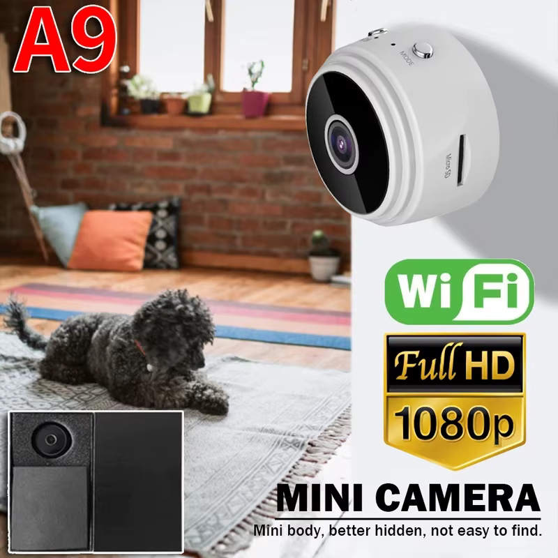 Cámara Inalámbrica HD 1080p Grabadora de Video con Voz Visión Nocturna USB Recargable Visualización Remota Magnética Fuerte para Bebés y Mascotas — imagen 1