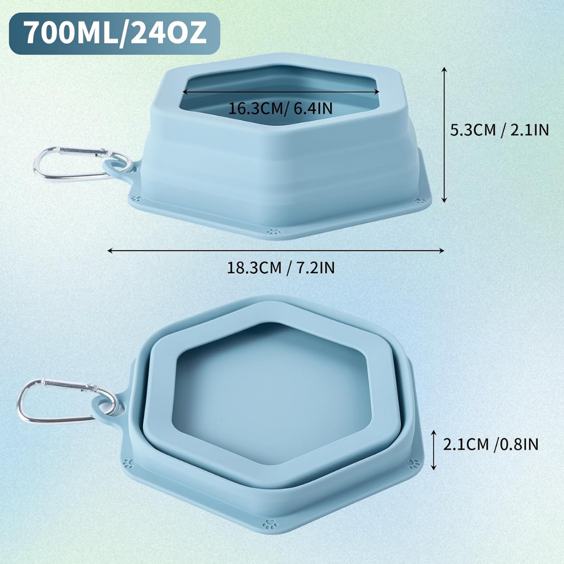 No Splash Dog Travel Bowls For Cars, Spill Proof Collapsible Dogs Water And Food Feeder Dispenser Integrated Molding Portable Cat Dish For Pet Vehicle Road — image 2