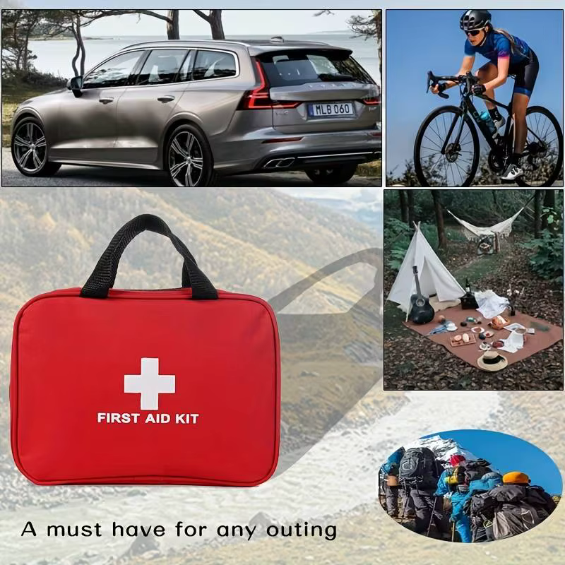 Kit de Primeros Auxilios 184 piezas, Suministros Médicos Multifuncionales para Emergencias Portátiles, Ideal para Excursiones Al Aire Libre, Caminatas y Más — imagen 4