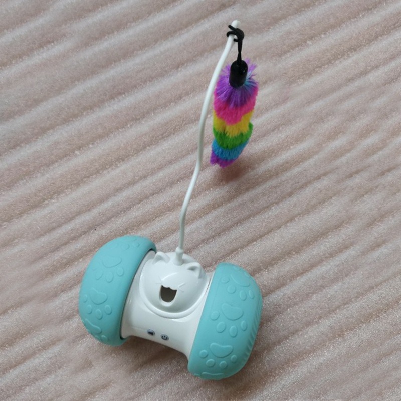 Leaky Led Light Emitting Cat Teaser Ball Charging Electric Rolling Ball Intelligent Balance Car Cat Teaser Toy — image 4