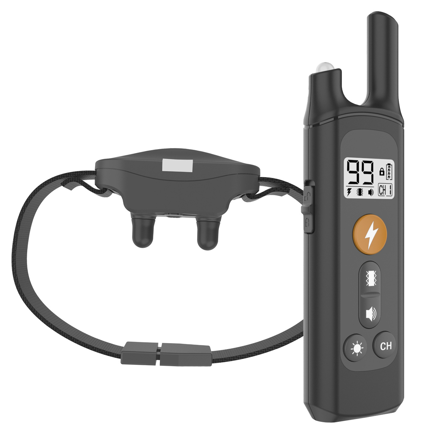Remote Control Dog Trainer Bark Stop Electronic Shock Collar Rechargeable Waterproof Pet Training Collar — image 2