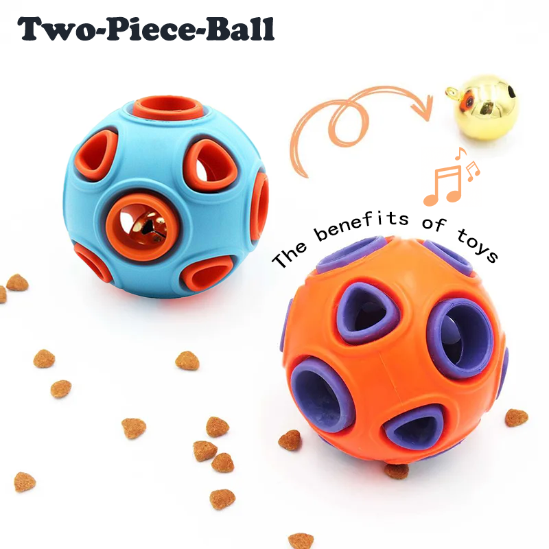 Pelota de Goma con Sonido de Campana para Perros, 2 Piezas, Juguetes Interactivos para Cachorros y Pequeños Caninos — imagen 4