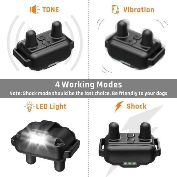 Cinturón de Adiestramiento para Perros con Control Remoto a Batería Recargable - Entrenador de Choque Hidrófugo para Mascotas — imagen 14
