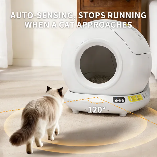 El Mejor Arenero Automático para Gatos, 78L Totalmente Cerrado, Arenero Inteligente Autolimpiante con App Tuya para Hogares con Varios Gatos — imagen 4
