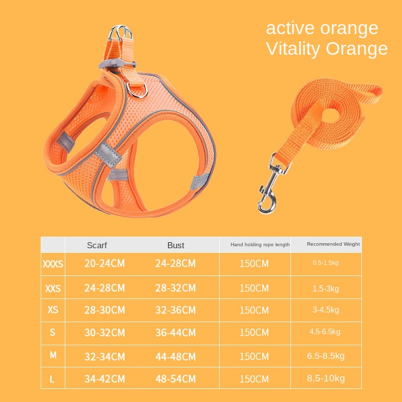 Pet Supplies Vest Pet Leash Cat Dog Chest Strap Breathable Reflective Dog Walking Chain — image 10