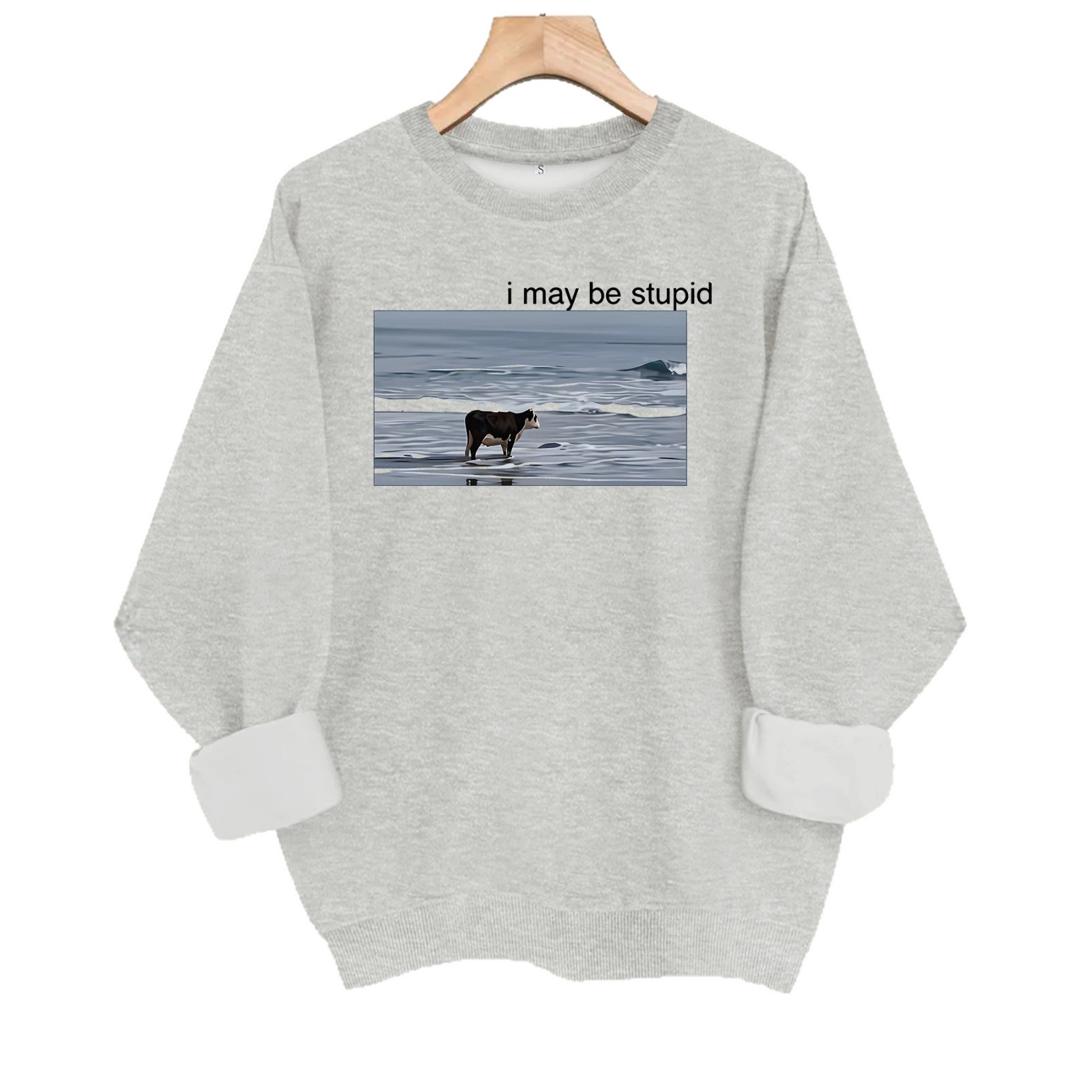 Ocean Cow Printed Base Long Sleeve Velvet Hoodie — image 1