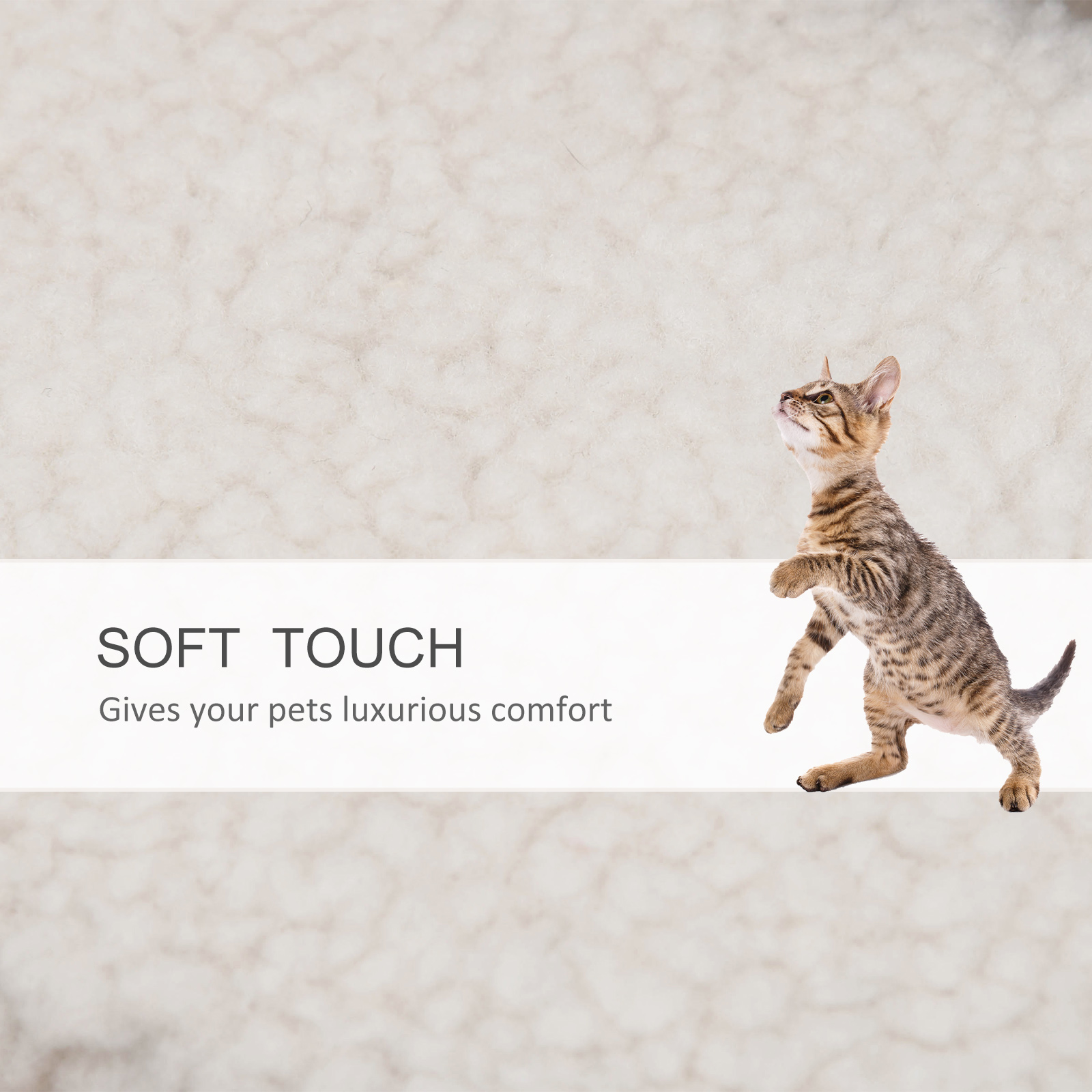 Escalones para Gatos de 4 Niveles con Postes Rascadores para Cama Alta, Sofá, Blanco — imagen 6