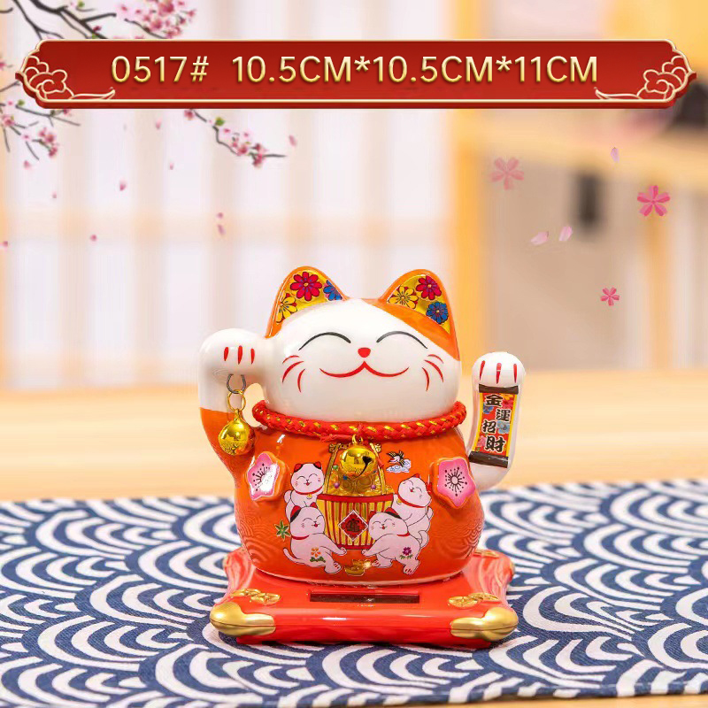 Gato de suerte chino decorativo que puede mover la mano anualidad regalo para coches pequeños adornos artesanías — imagen 18