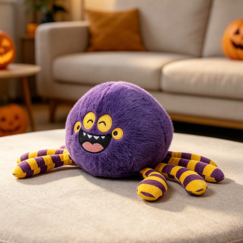 Muñecos de Peluche de Serie Halloween: Calabaza, Araña divertida, Murciélago, Fantasma y Muñeca de Bruja — imagen 10