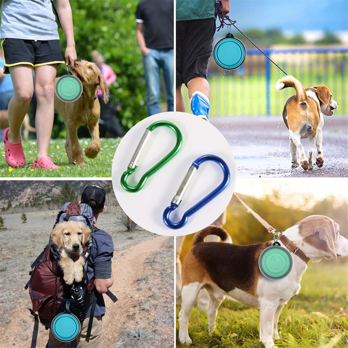 Bolsas de Comida Portátiles con Tapas Reversibles, 2 Unidades - Comidas y Agua para Perros y Gatos en Viajes, Caminatas o Acampadas — imagen 5
