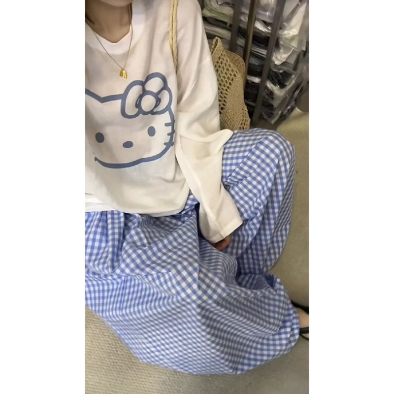 Style Loose Fit Hello Kitty Print Long Sleeve Women's T-Shirt — image 7