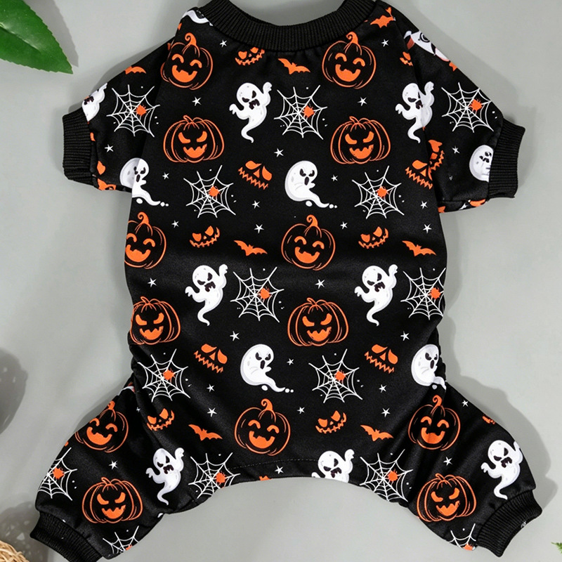 Halloween Pet Costume Pajamas Pumpkin Four-Legged Outfit Dog Clothes Halloween Clothes for Cats — image 6
