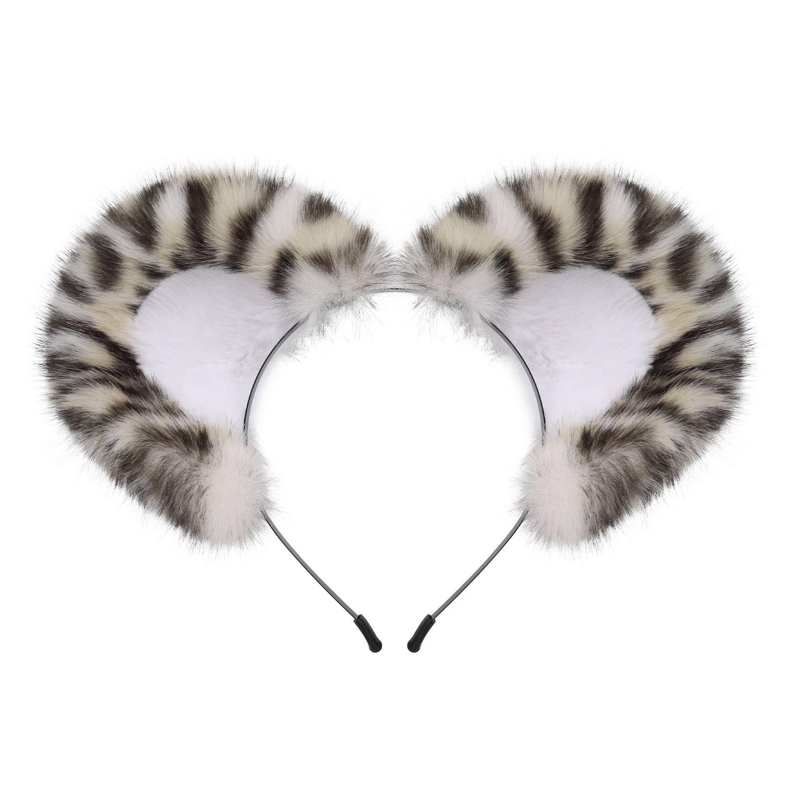 Halloween Animal Tail Headwear Set Costume Party Cosplay Snow Leopard Animal Ears Headband with Tail Prop Set — image 3
