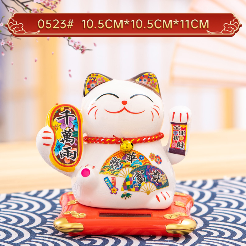 Gato de suerte chino decorativo que puede mover la mano anualidad regalo para coches pequeños adornos artesanías — imagen 10