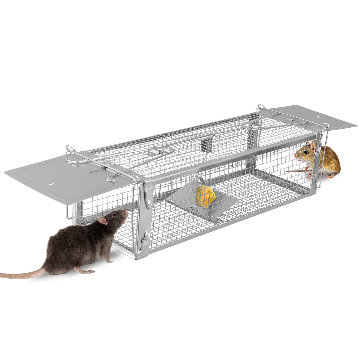 Cage de Rat con Dos Puertas Humano, Trampa para Roedores con Malla Densa y Electroplating de Zinc — imagen 3