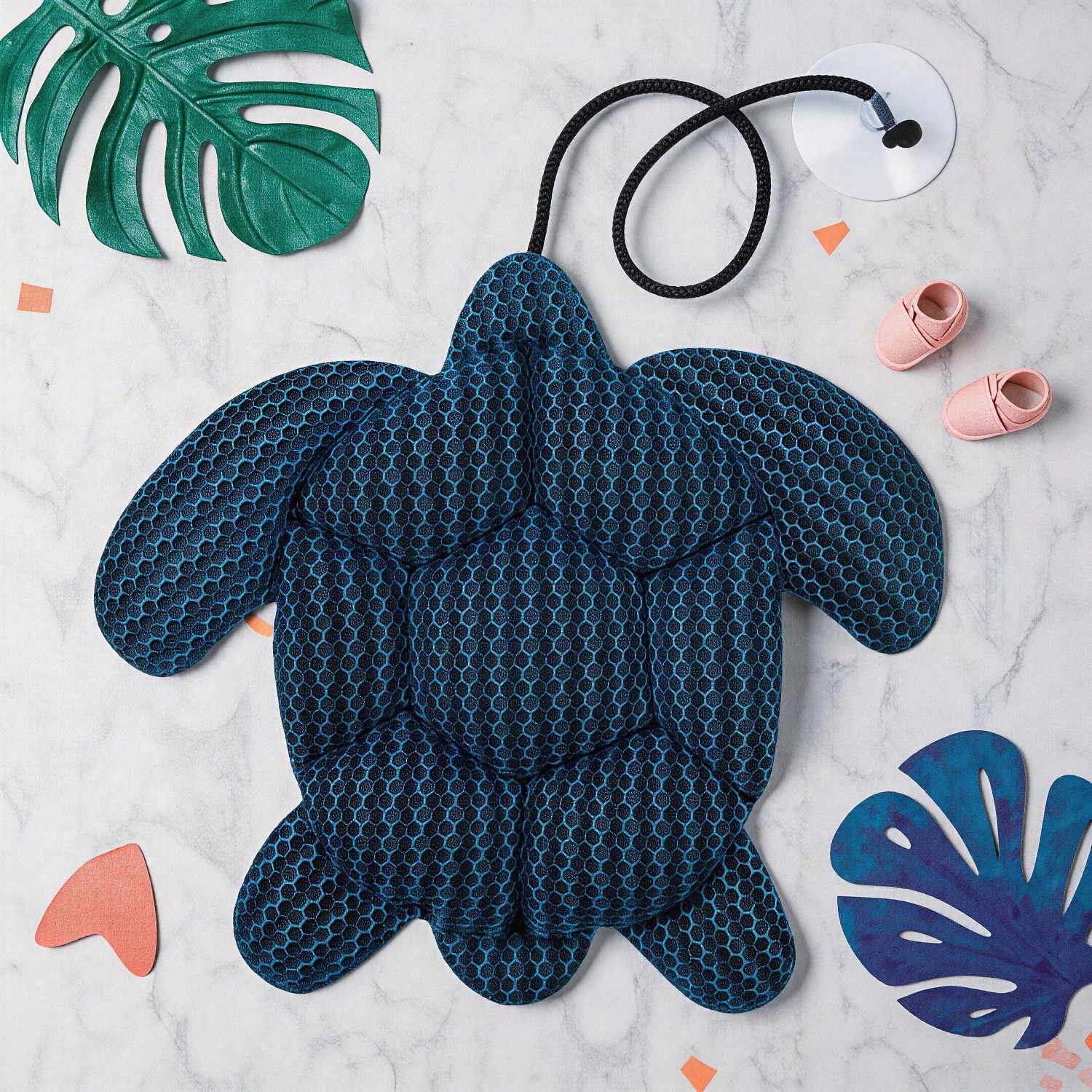 Diseño de Rayas y Tortugas Flotantes para Limpiar Escuma: Malla de Miel 3D Limpia y Reutilizable para Jacuzzis, Piscinas, Duchas y Bañeras — imagen 7
