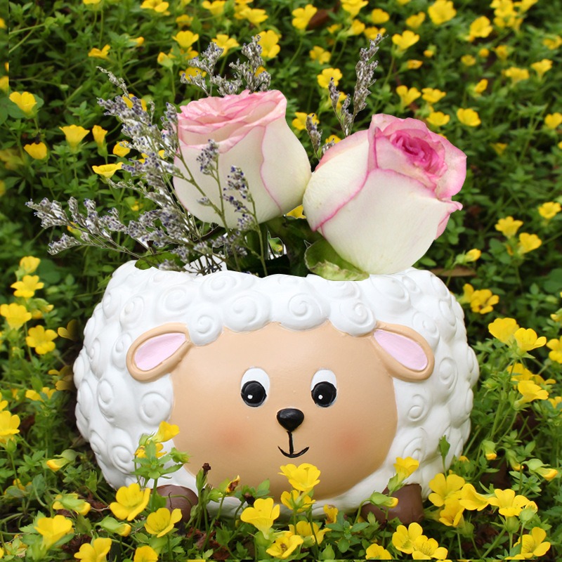 Lamb succulent plant tabletop decoration small flower pot — image 4