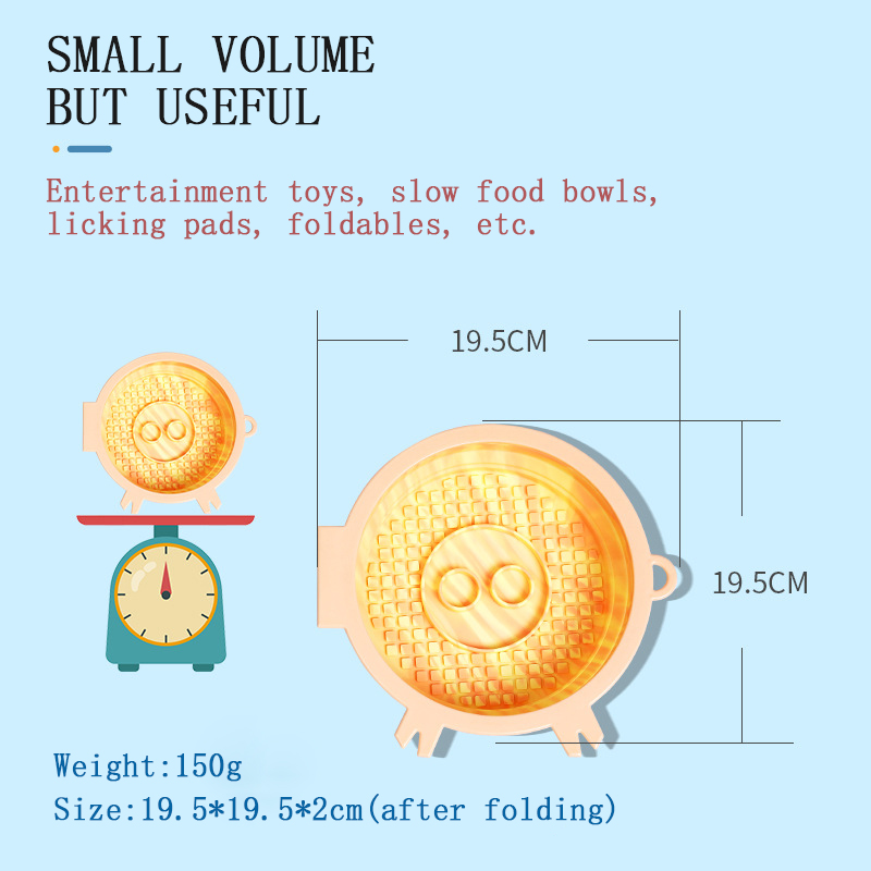 Portable Folding Bowl Sucker Licking Pad Slow Food Bowl Dog Basin Silicone Pet Bowl Dog Bowl — image 5