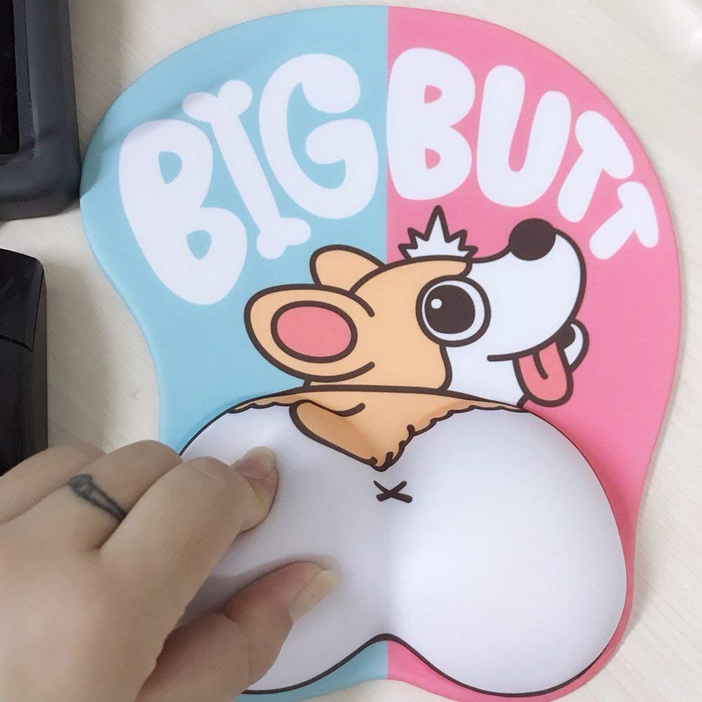 Mouse Pad de Ratón 3D con Soporte para Muñeca, Corgi Animado en Silicona Suave y Ergonómico — imagen 5