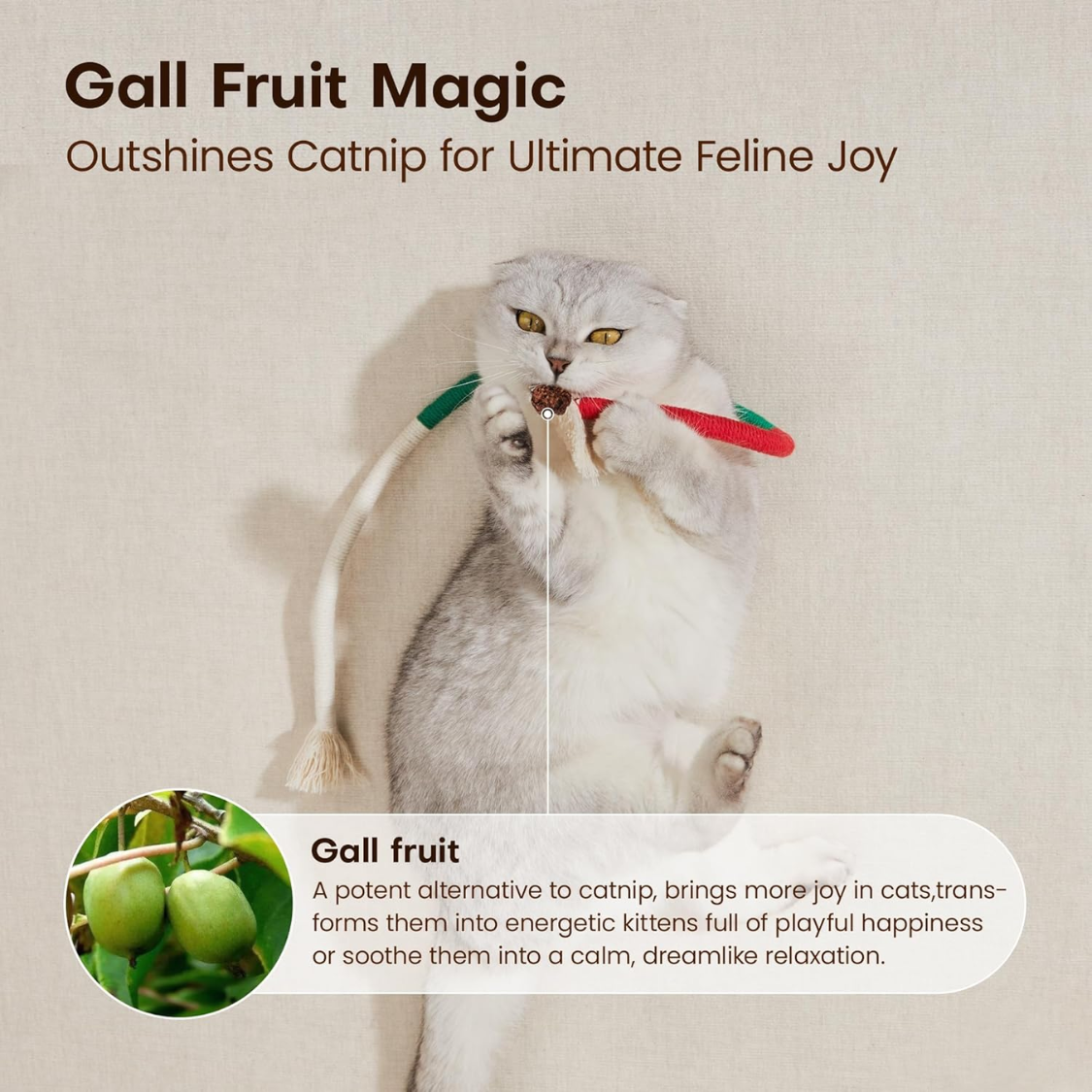 Juguetes para Gatos con Cuerdas de Masticar 3 Unidades con Relleno de Aceite de Hierba del Gato Natural — imagen 5