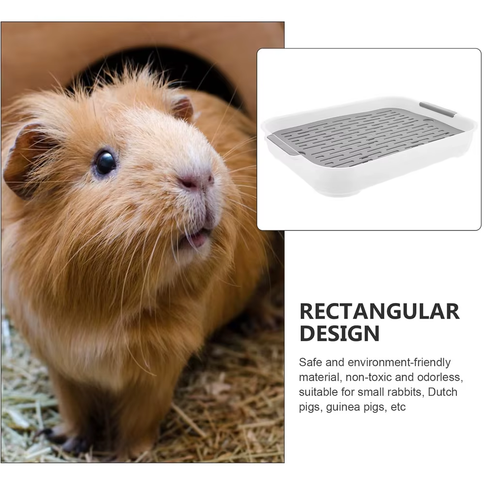 Caja de Lecho para Conejo y Pequeños Animales - Baño para Ferretes, Hamsters, Gatos, etc. — imagen 3