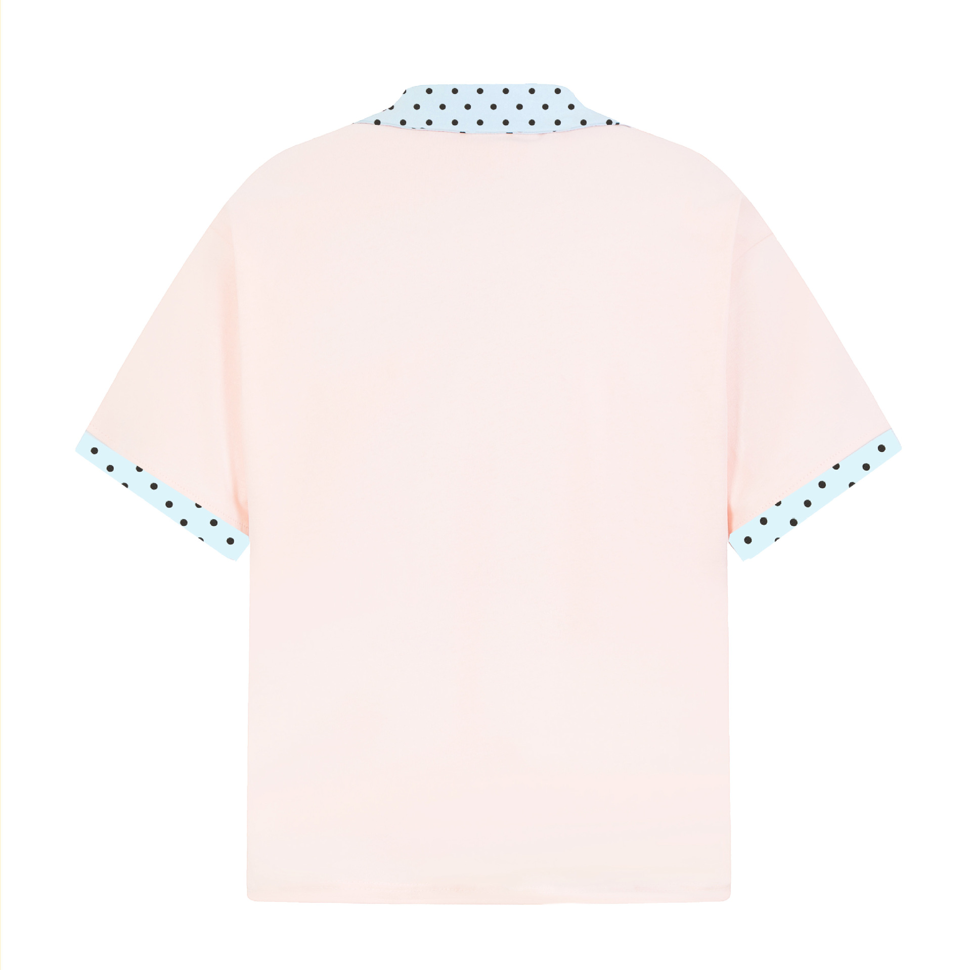 Camiseta de Polo con Dots Coloridos y Solapa de Gato de Dibujos para Mujer, Corte Relajado Corta Manga — imagen 5