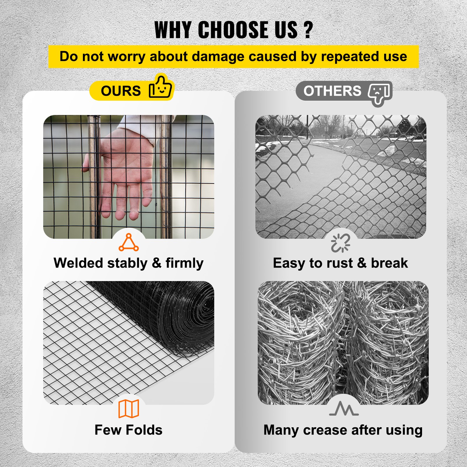 Hardware Cloth, 24' X 100' & 1'x1' Mesh Size, Galvanized Steel Vinyl Coated 16 Gauge Chicken Wire Fencing W'A Cutting Plier & A Pair Of Fabric Gloves, For Garden Fencing & Pet Enclosures, Black — imagen 4