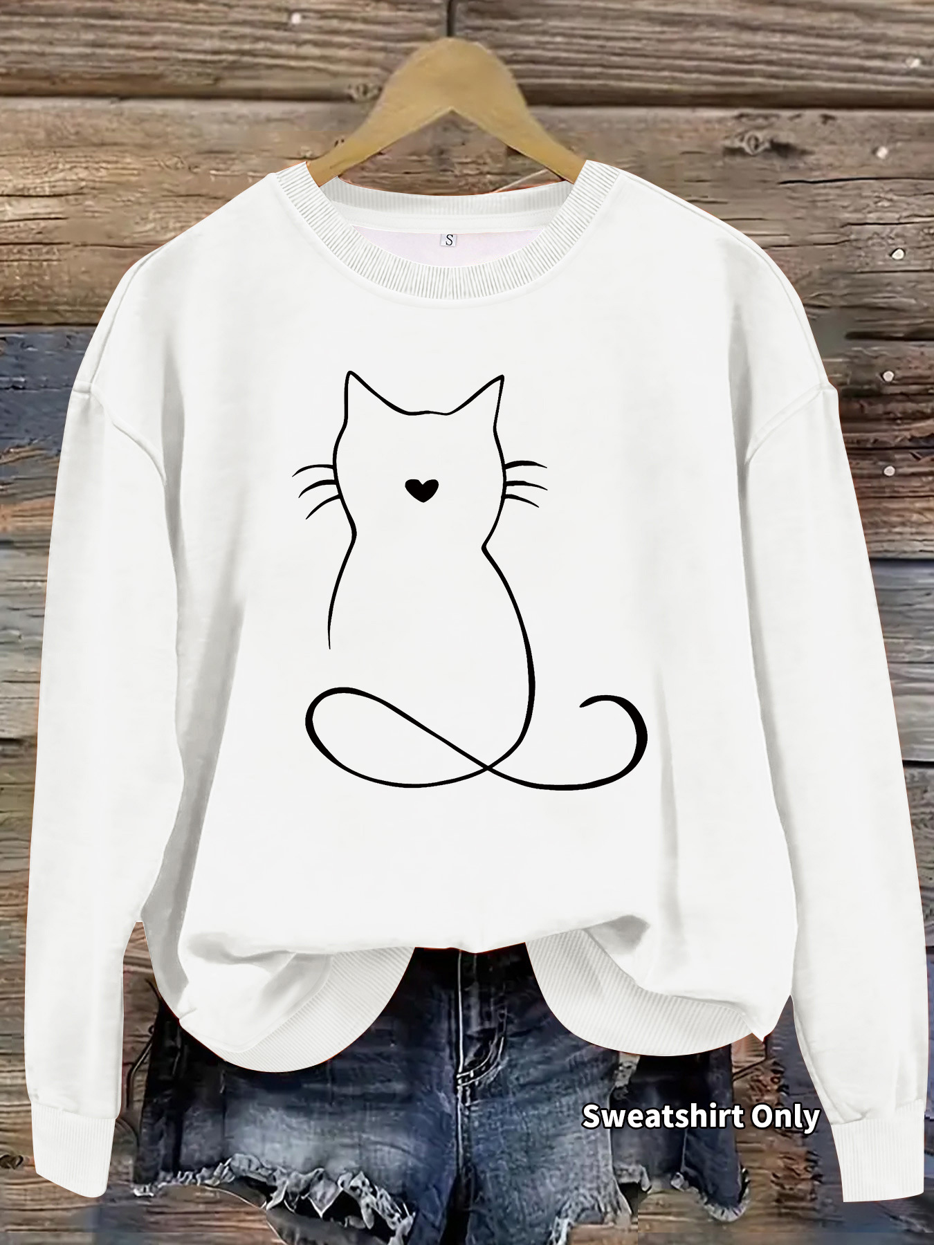 Printed hoodie with kitten pattern — image 7