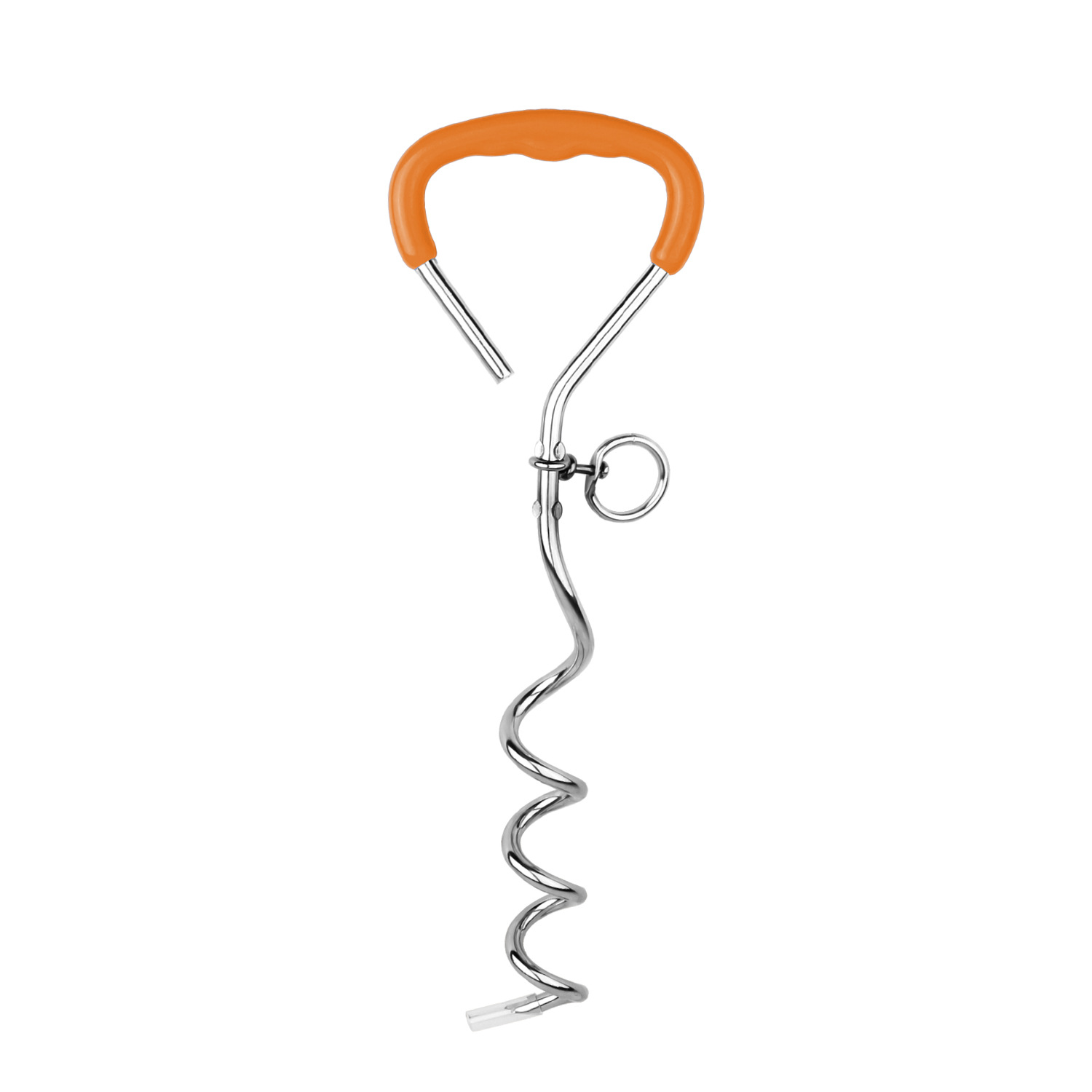 Outdoor Pet Supplies Dog Stake Chrome Plated Spiral Ground Anchor Dog Tether Stock — image 8