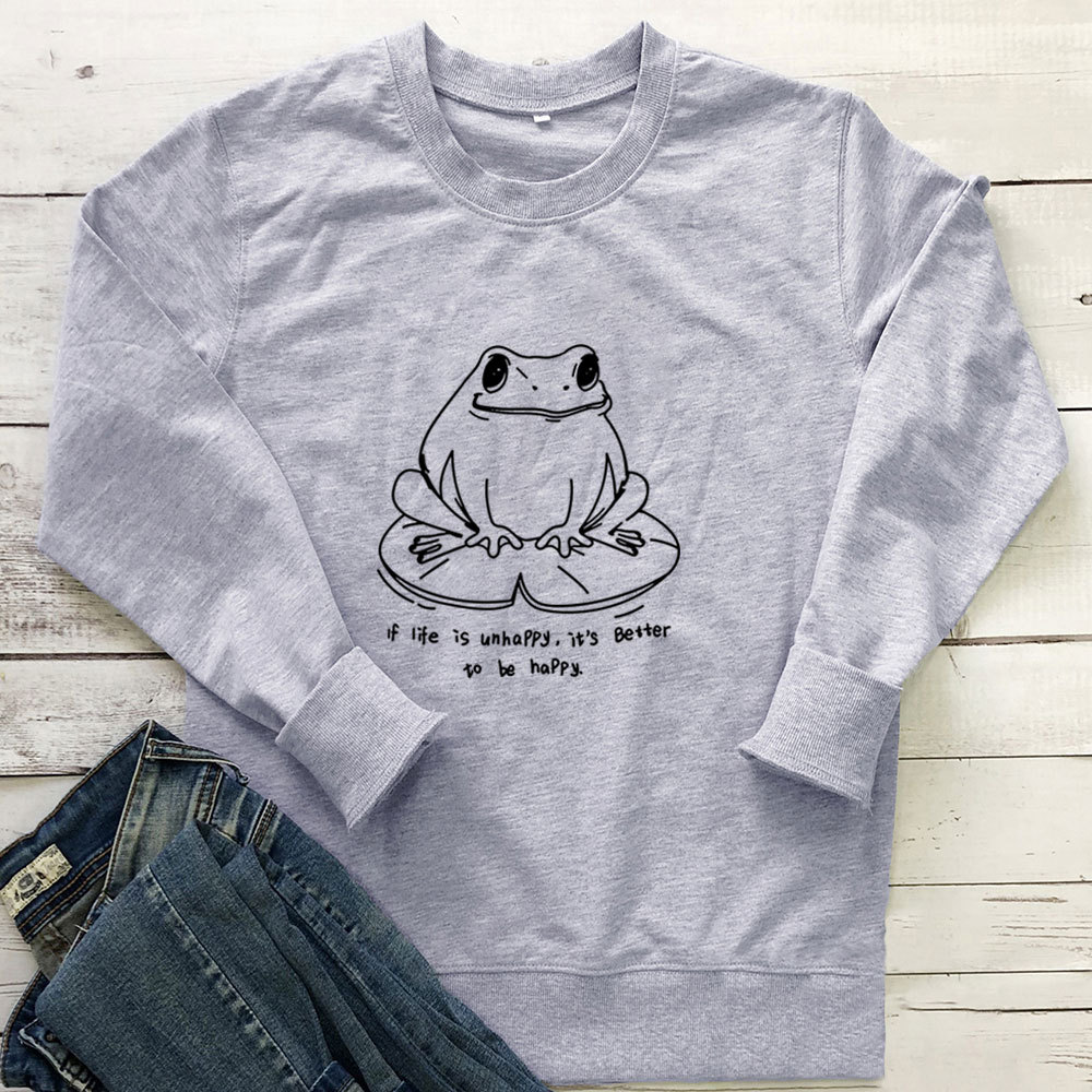 Frog and slogan printed hoodie — image 5