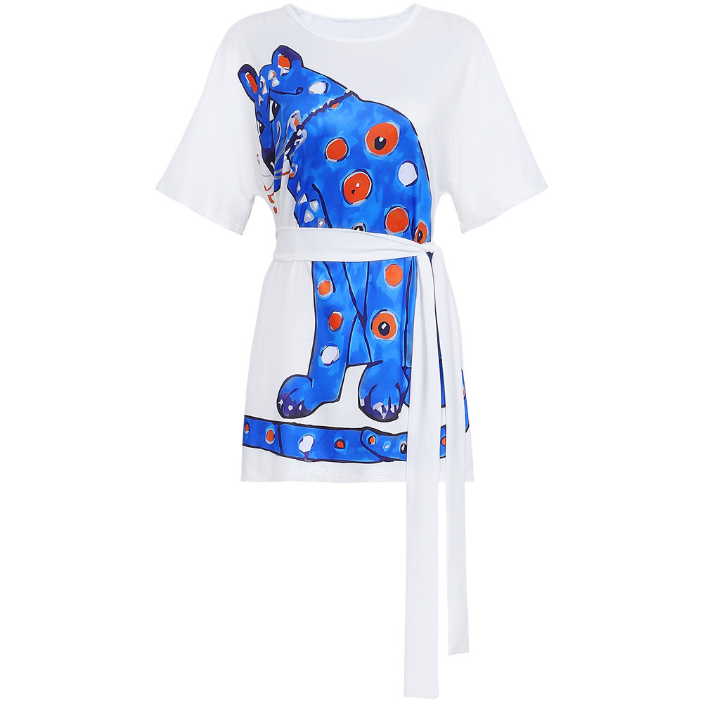 Ropa de los 80 para Mujer Agnesa, Camiseta de Gato para Fiesta de Halloween con Cinturón, Vestido Retro Disco — imagen 2