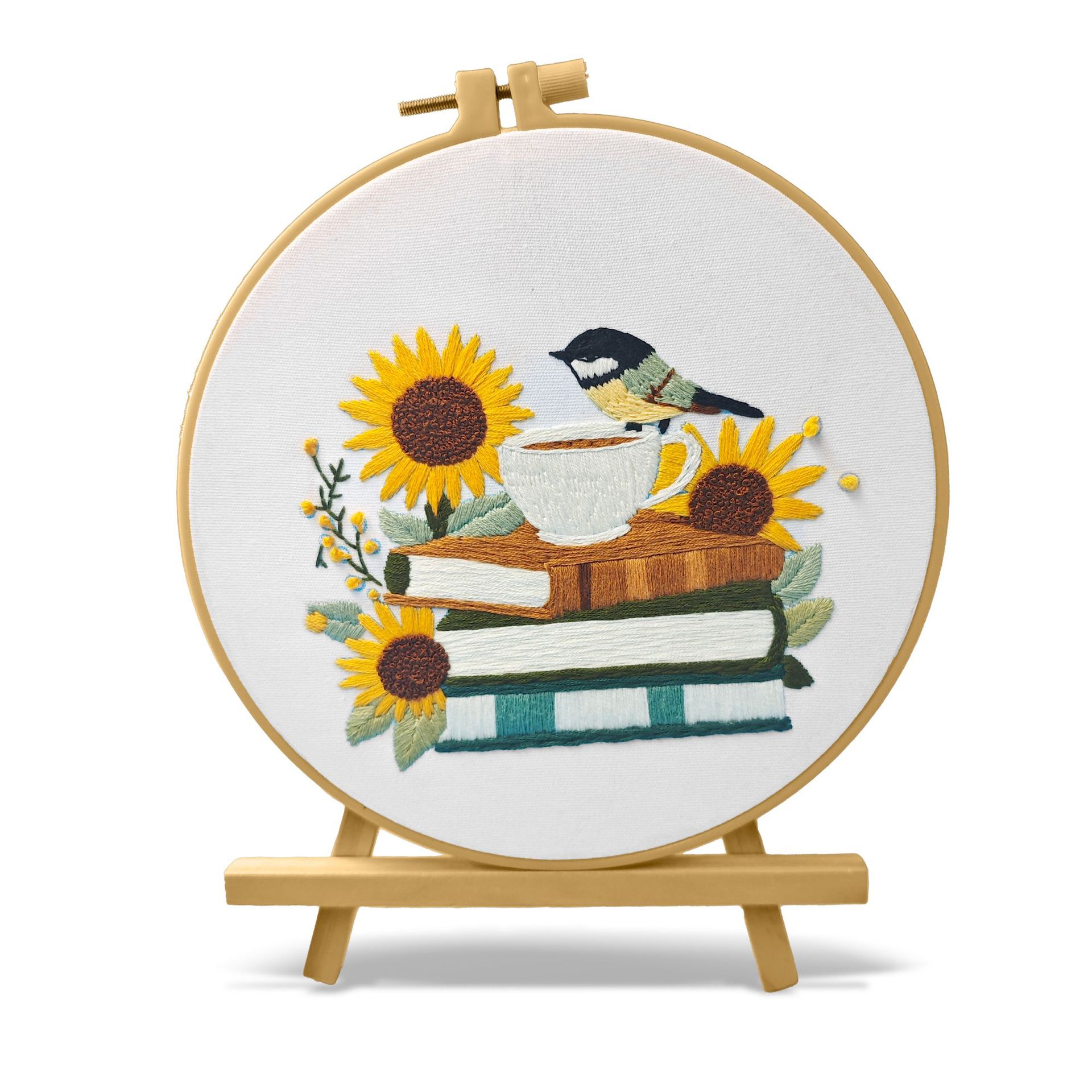 New Embroidery Bird Sunflower Series Material Package — image 1