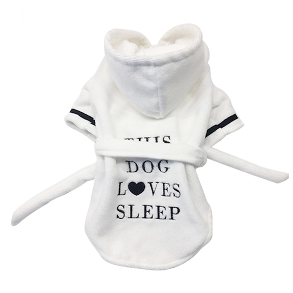 Ropa de Baño para Mascotas - Chaqueta Coral para Perros - Abrazadera y Toalla Absorbente para Cachorros Nocturnos — imagen 8